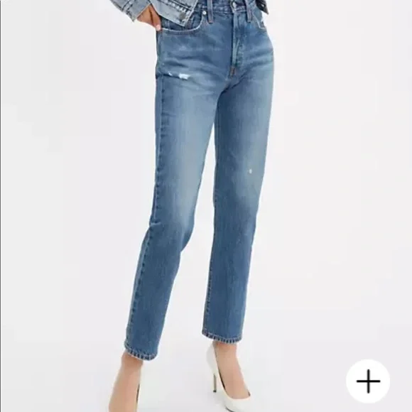 NWT Levi’s 501 Jeans 29 32 Mom Jean Straight Leg dark wash summer spring cute - Picture 5 of 11